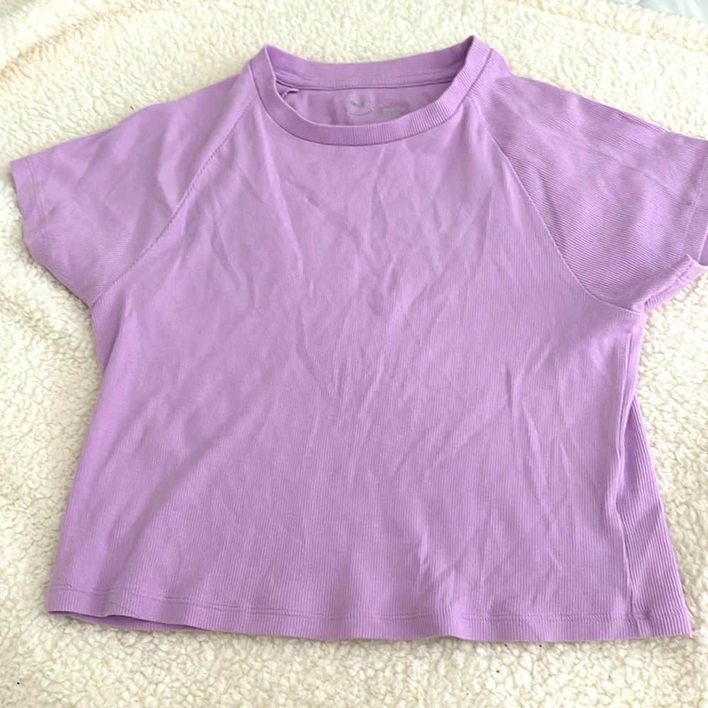 Purple Aerie Cropped Shirt (Large)